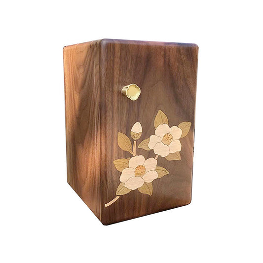 Camellia Sakura Large Wooden Jewelry Box Multi Drawers Standing Armoire