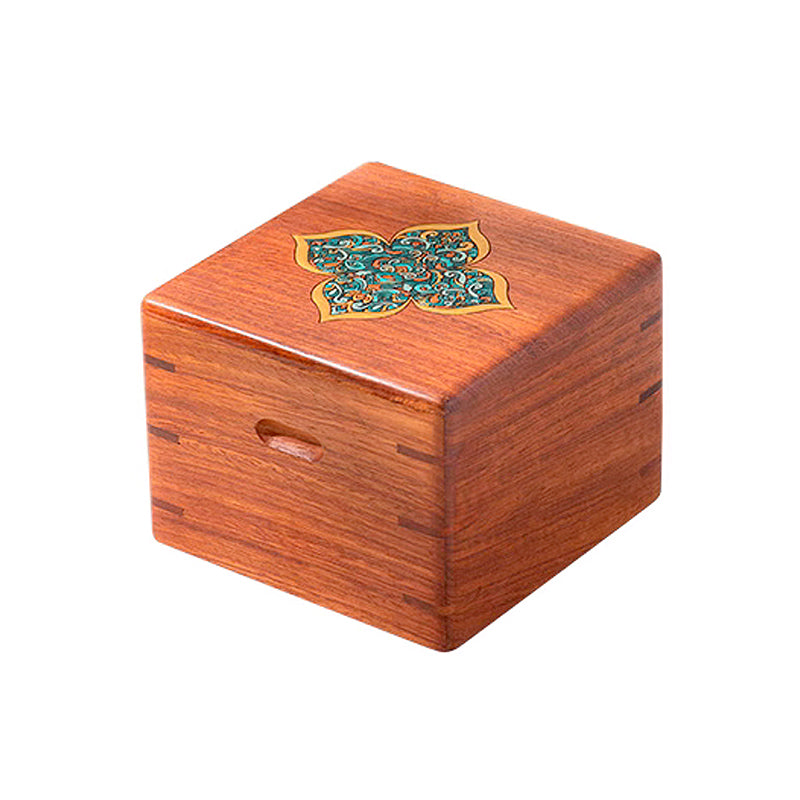 Mandala Double Layer Wooden Jewelry Box Solid Wood Hand Drawn Art Box