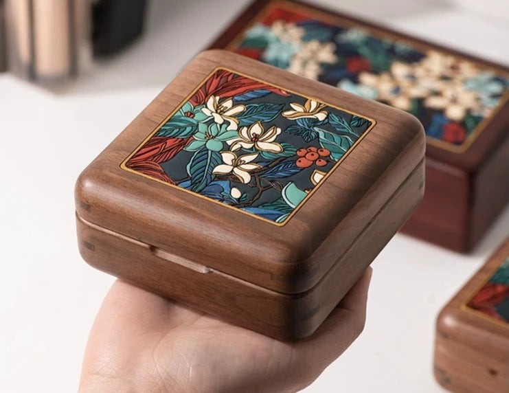 Blossoms Wooden Box Women Necklace Earring Bracelet Box