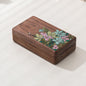 Gardenia Jewelry Box Portable Solid Wood Hand Drawn