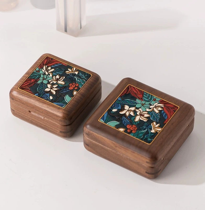 Blossoms Wooden Box Women Necklace Earring Bracelet Box